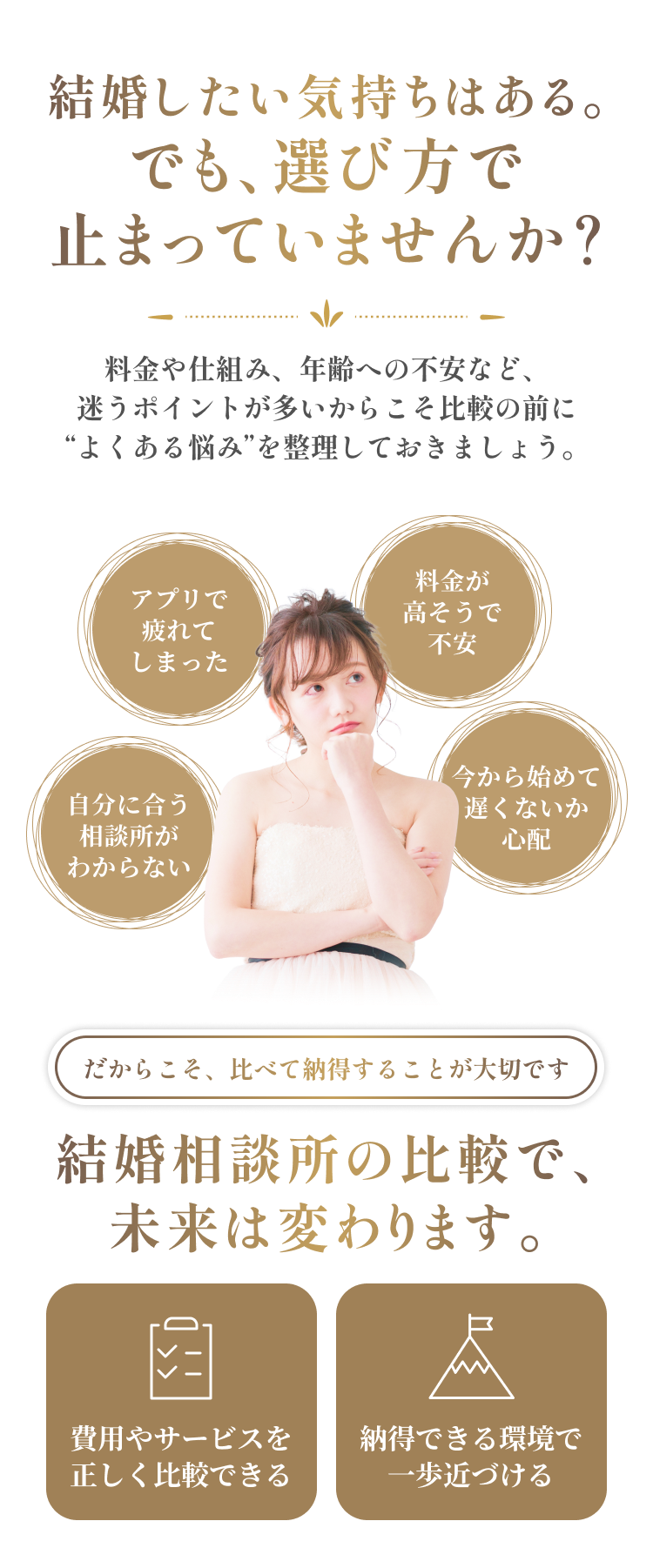 結婚相談所の比較で、未来は変わります。